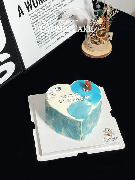 【1349】爱心蓝白抹面款 商品图2