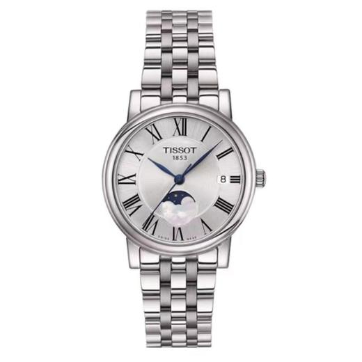 1F【天梭】TISSOT卡森臻我系列钢带月相情侣对表 商品图1