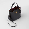 PRADA 普拉达 女士 Saffiano 十字纹皮革珐琅金属三角形徽标单肩提挎包 黑色 1BA217 2ERX F0LJ4 OOO 商品缩略图1