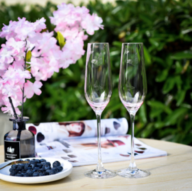 百货世界-汩湫RoyalAlbert皇家阿尔伯特Miranda联名水晶玻璃酒杯香槟杯礼盒一对