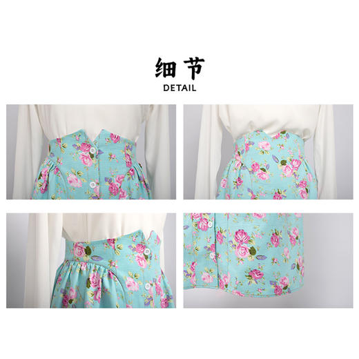 裁缝学苑AQ156 复古排扣半身裙纸样裙子样板服装女装衣服打版裁剪 商品图2