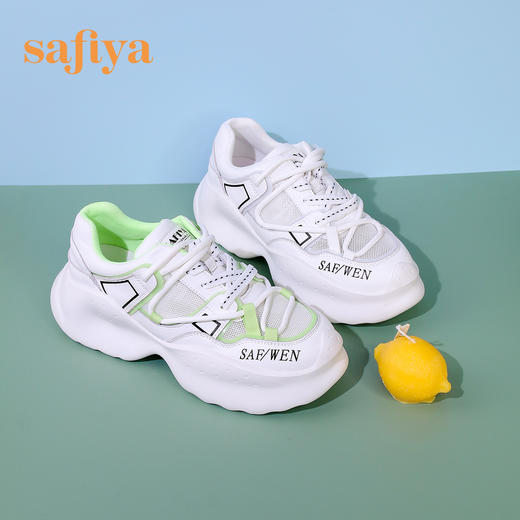 Safiya/索菲娅 新潮网红底2023年春季新款透气网面休闲运动老爹鞋 SF31112022 商品图6