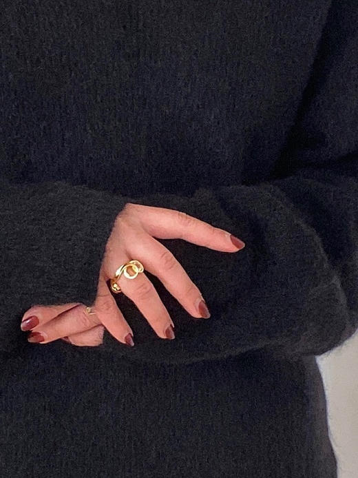 APRESI｜TROUVAILLE Millennium Cut Oval White Topaz Fluid Ring [流转戒指] 商品图2