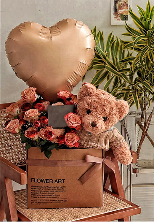 只想抱抱你---玫瑰泰迪熊心形气球抱抱袋六选一 商品图12