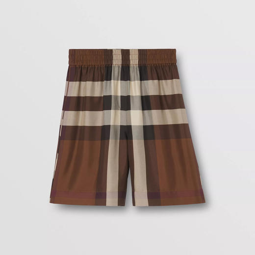 BURBERRY 巴宝莉 女士大号格纹丝质休闲短裤 格子 8051095 A9011 商品图0
