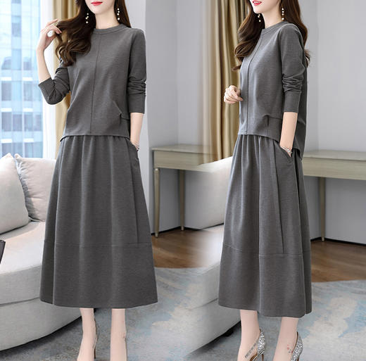 裁缝学苑AG93 半身裙长袖卫衣套装裙子女装服装纸样打版裁剪图纸 商品图0