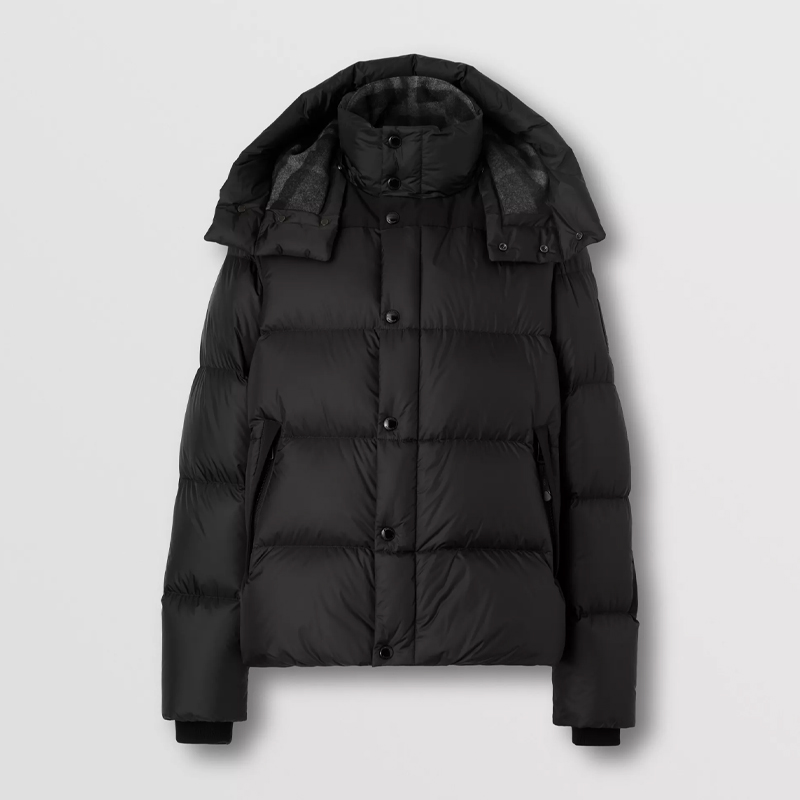 BURBERRY 巴宝莉 男士可拆式衣袖连帽羽绒服 黑色 8059139 A1189