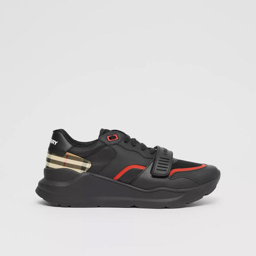 BURBERRY 巴宝莉 男士皮革、尼龙拼 Vintage 格纹休闲运动鞋 混色 8056920 A1189 商品图0