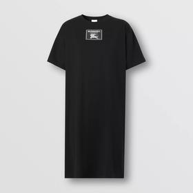 BURBERRY 巴宝莉 女士 Prorsum 标签棉质 T 恤衫式连衣裙 黑色 8065020 A1189