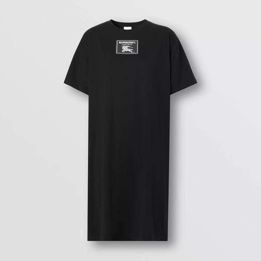BURBERRY 巴宝莉 女士 Prorsum 标签棉质 T 恤衫式连衣裙 黑色 8065020 A1189 商品图0