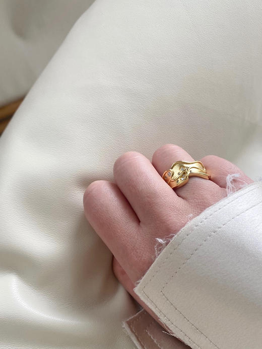 APRESI｜GLINTING Meandering Gemstones Ring [波纹开口戒指] 商品图0