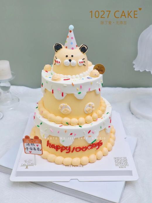 1027CAKE | 双层  立体小老虎蛋糕 百天 周岁 商品图1