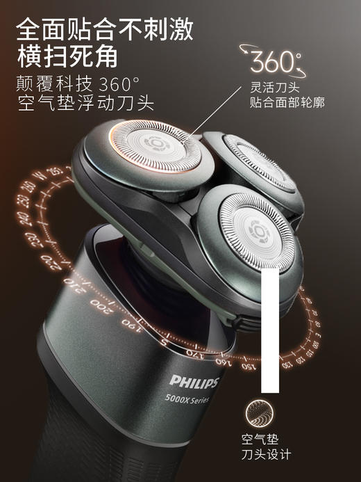 飞利浦男士电动剃须刀男X5002礼盒新款蜂巢 商品图2