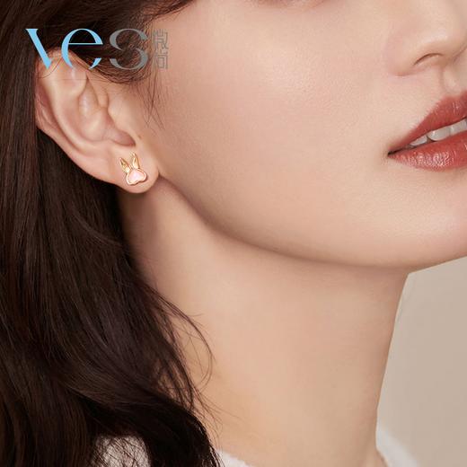 爱心萌兔银925芙蓉石套链耳钉 商品图4