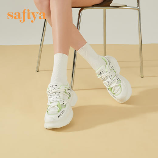Safiya/索菲娅 新潮网红底2023年春季新款透气网面休闲运动老爹鞋 SF31112022 商品图1