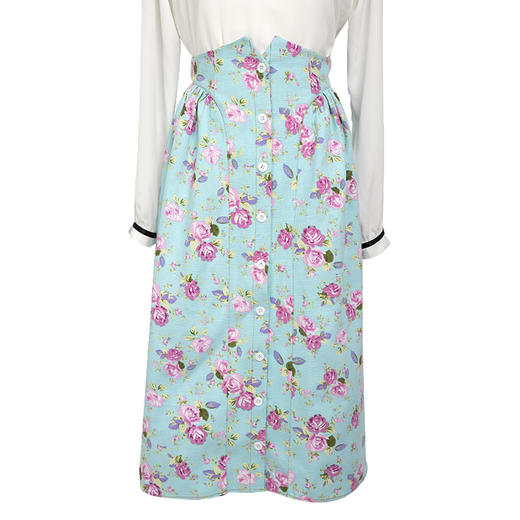 裁缝学苑AQ156 复古排扣半身裙纸样裙子样板服装女装衣服打版裁剪 商品图0