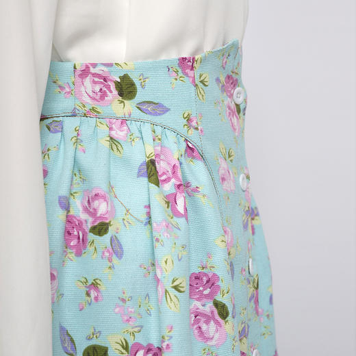 裁缝学苑AQ156 复古排扣半身裙纸样裙子样板服装女装衣服打版裁剪 商品图5