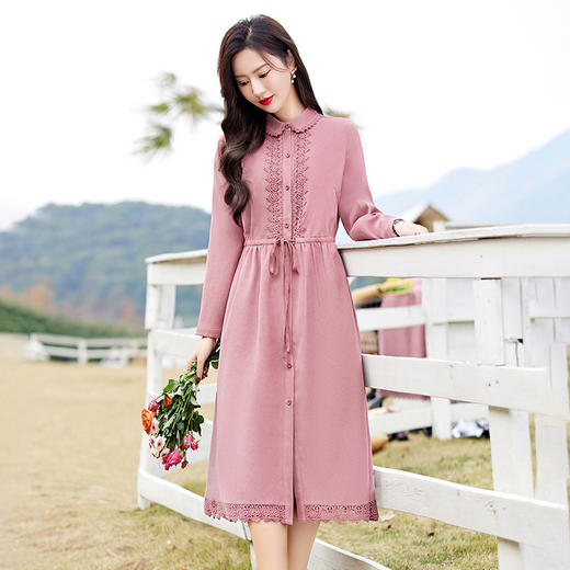 洋气减龄时尚舒适收腰显瘦碎花文艺连衣裙HR-WN089 商品图7