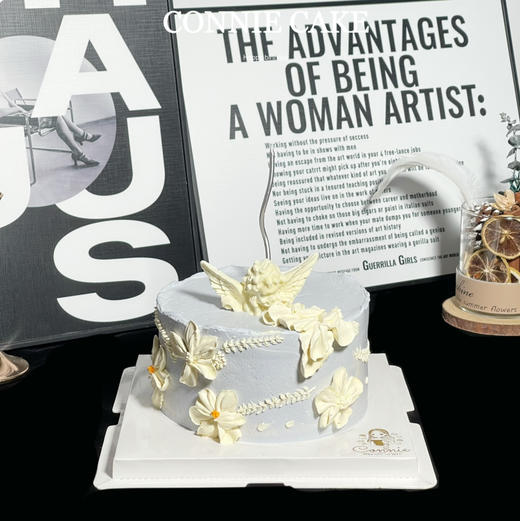 【1357】复古莫兰迪蓝紫色系-爱神天使 商品图0