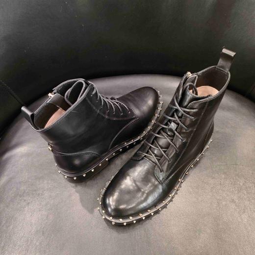 LFGJ 9202时尚铆钉绑带秀气马丁靴 商品图4