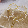 心形珍珠装饰  桃心铁艺 装饰 装饰摆件 爱心大小号 商品缩略图0