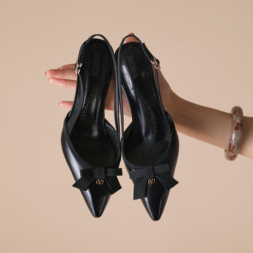 春季新款，时尚撞色蝴蝶结尖头凉鞋JZX-21-100 商品图11