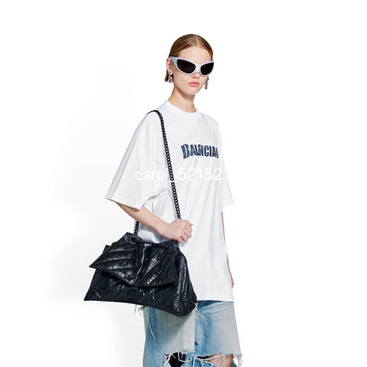 免代推荐 B CRUSH中号软皮绗缝链条包 新款异形沙漏包 意产哑光原皮新出 商品图2