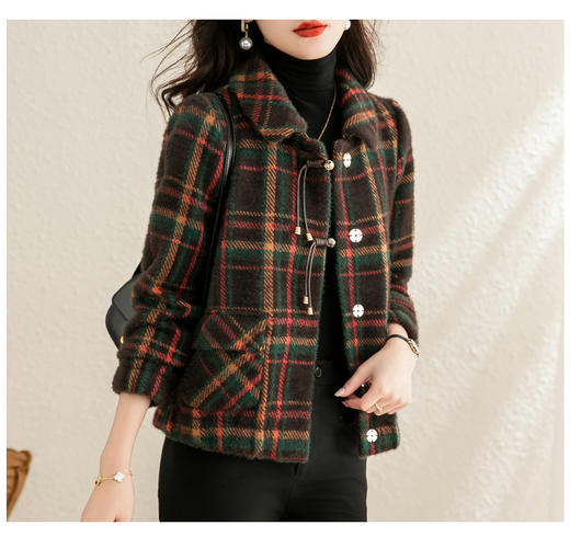 裁缝学苑AX39毛呢外套纸样女装秋冬新款短款格子服装打版裁样衣板 商品图3