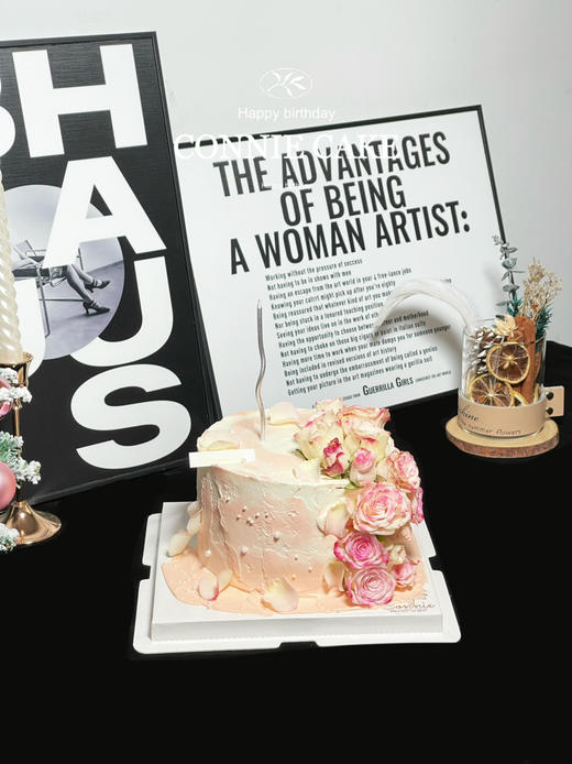 【1358】爱意随风起 玫瑰泡泡鲜花蛋糕 商品图1