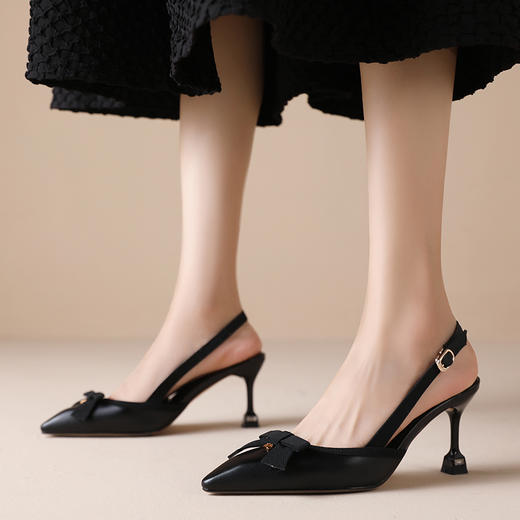 春季新款，时尚撞色蝴蝶结尖头凉鞋JZX-21-100 商品图7