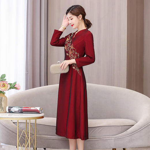 喜婆婆婚宴装旗袍连衣裙AHM-asy5801 商品图0