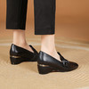 舒适百搭，真皮尖头坡跟小皮鞋XYM-k730 商品缩略图2
