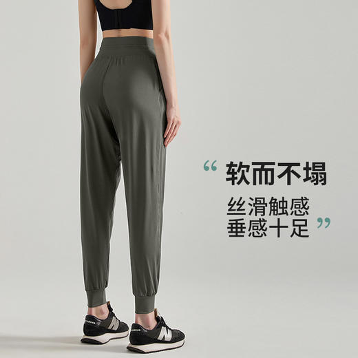 【速干面料】九分运动休闲裤瑜伽裤宽松长裤女束脚秋冬九分速干高腰女士健身裤宽松版 商品图2