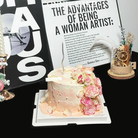 【1358】爱意随风起 玫瑰泡泡鲜花蛋糕