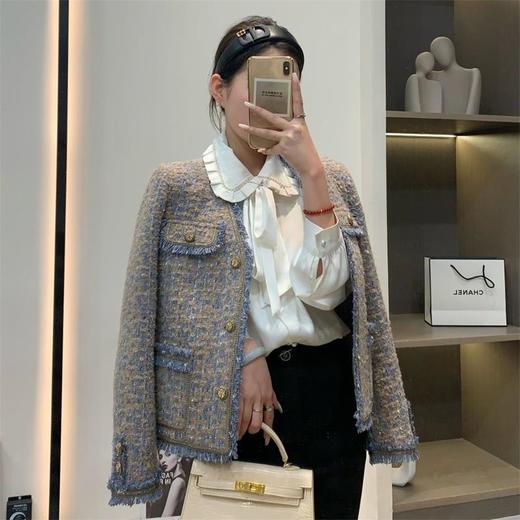 ZARA同厂白色千金小香风外套/气质流苏V领小香风外套/法式条纹小香风外套/小香风牛仔外套/小香风淑女外套 商品图2