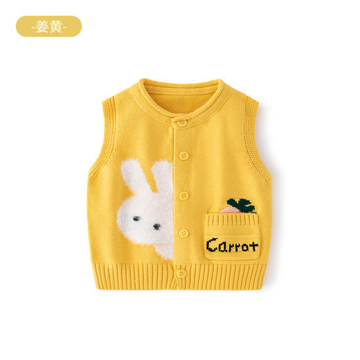 新款小兔子A类女童马甲开衫可爱卡通针织婴儿马甲春秋款宝宝马甲 商品图7