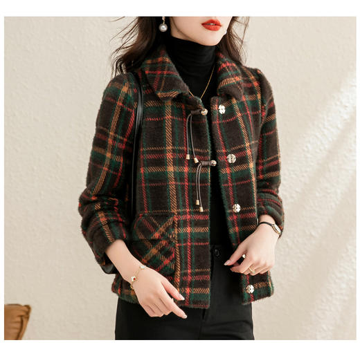 裁缝学苑AX39毛呢外套纸样女装秋冬新款短款格子服装打版裁样衣板 商品图2