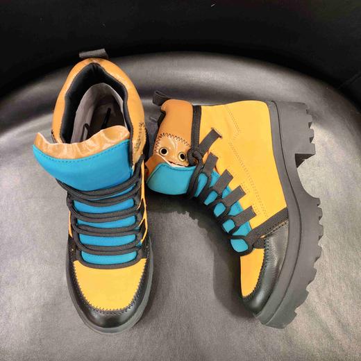 LFGJ 11301皮布拼接撞色休闲女鞋 商品图4