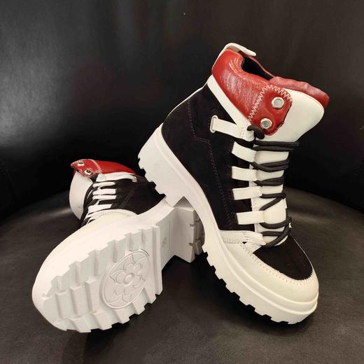 LFGJ 11301皮布拼接撞色休闲女鞋 商品图9