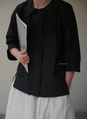 KHADI&CO 府绸棉质风琴褶衬衫