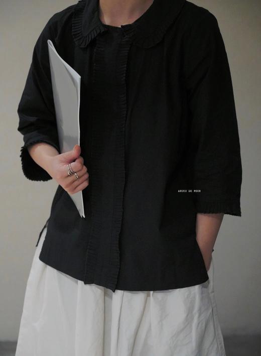 KHADI&CO 府绸棉质风琴褶衬衫 商品图0