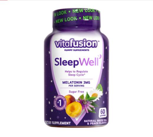 【香港直邮】美国 Vitafusion SleepWell 褪黑素片睡眠咀嚼软糖60粒（新版） 商品图0