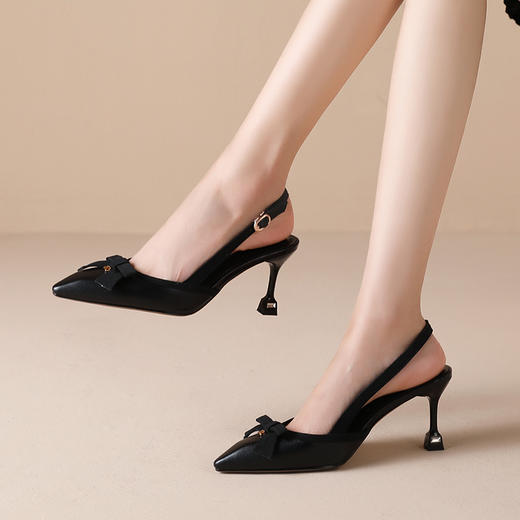 春季新款，时尚撞色蝴蝶结尖头凉鞋JZX-21-100 商品图9