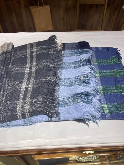 KHADI&CO 羊毛格纹围巾(3色可选) 商品图8