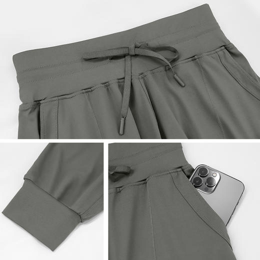 【速干面料】九分运动休闲裤瑜伽裤宽松长裤女束脚秋冬九分速干高腰女士健身裤宽松版 商品图3