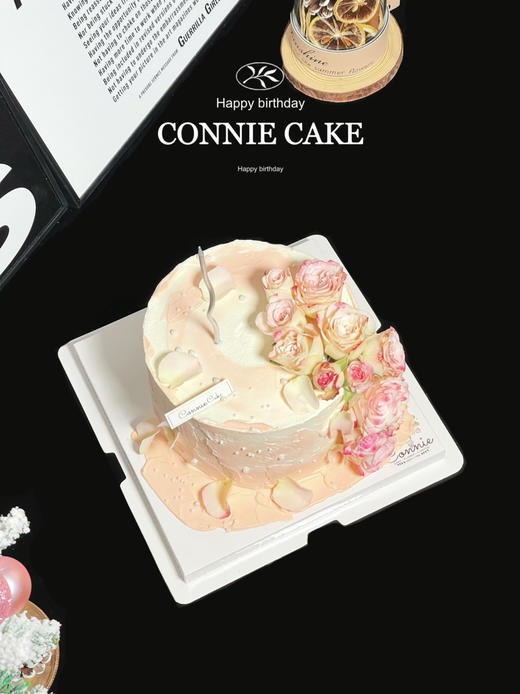 【1358】爱意随风起 玫瑰泡泡鲜花蛋糕 商品图3