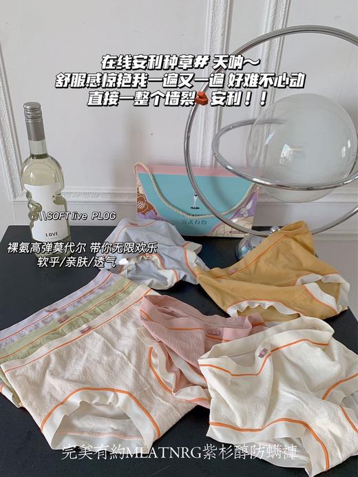 【换季大换新 1周7天不重样】紫杉醇防螨裤 完美有约女士内裤礼盒装 提臀抑jun底档三角裤 40支面料 商品图5