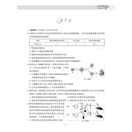 高考生物60天提分计划/金松涛/浙大优学/中等水平及以上学生的二轮复习/浙江大学出版社 商品图1