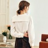 OLrain欧芮儿法式米白色雪纺衫女秋冬2022年新款翻领飘带甜美小衫 商品缩略图2