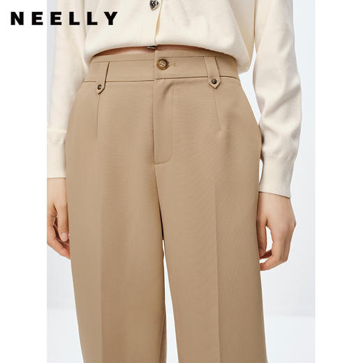 NEELLY纳俪商场同款2023春季新款西装裤女显瘦直筒哈伦裤时尚N23021H01071 商品图3